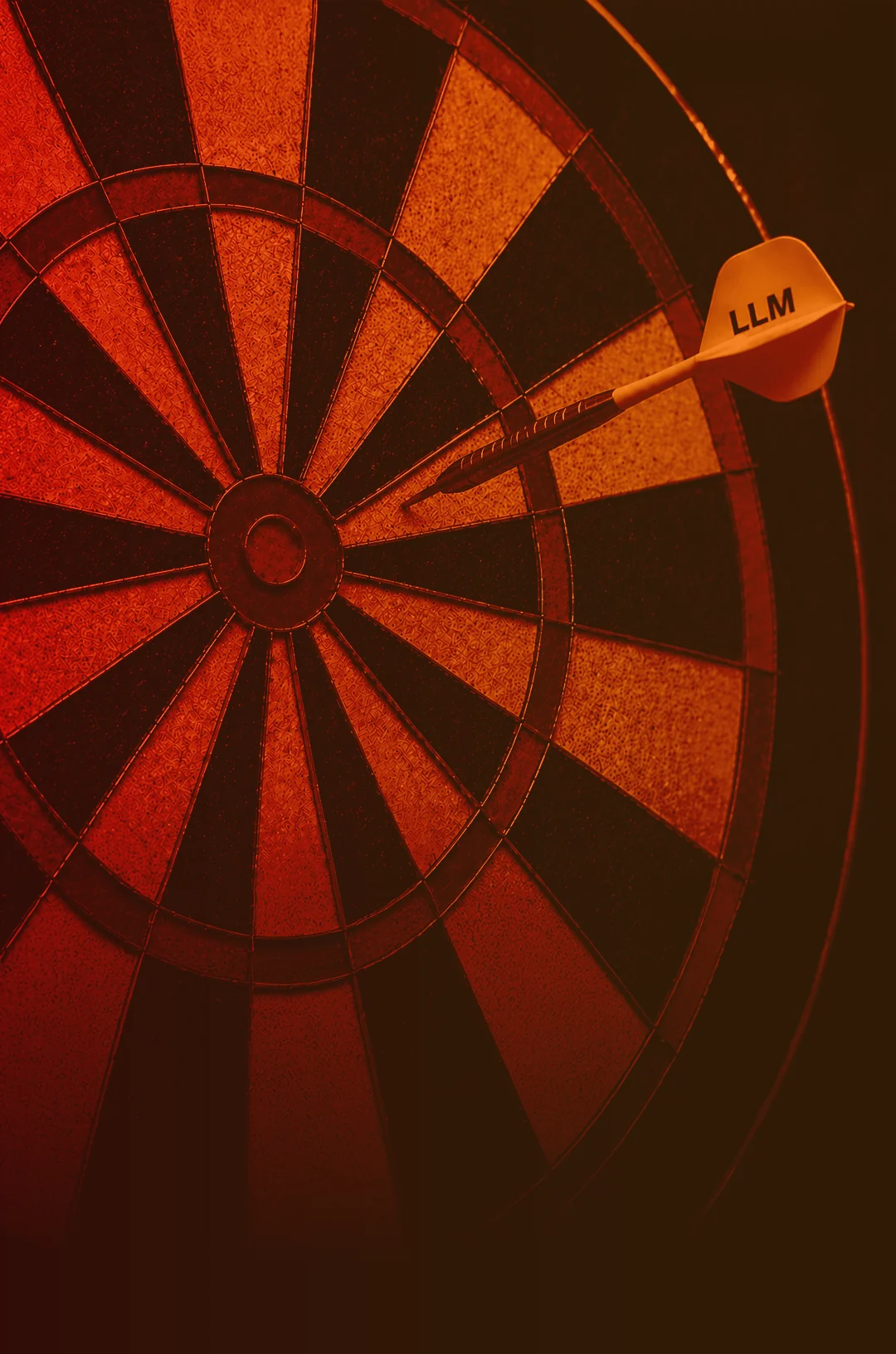 Dart missing the bullseye, illustrating how general-purpose LLMs miss the mark on compliance